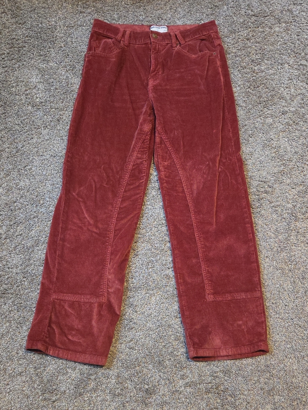 We The Free Men's Corduroy Pants in Rust Red